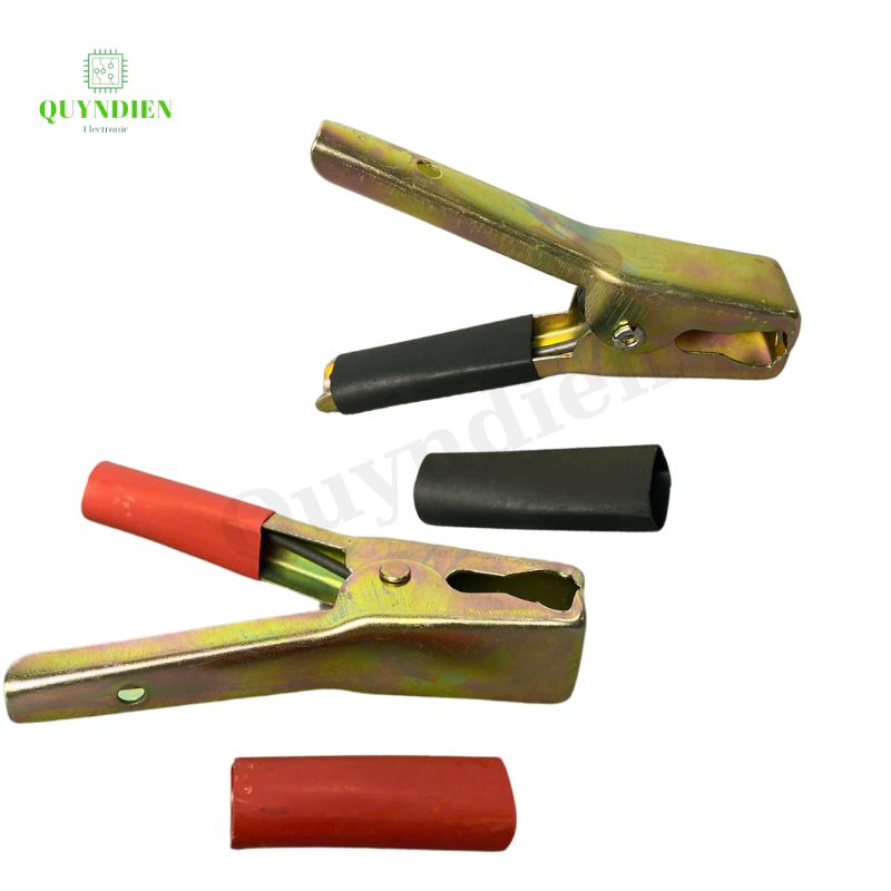 Kẹp ắc quy Acquy 100A Thép Không rỉ (Đỏ + Đen), 93mm, Lò Xo Cực Kì Khỏe.