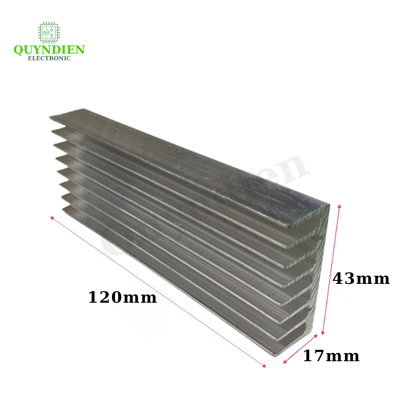 Nhôm tản nhiệt 120x43x17mm