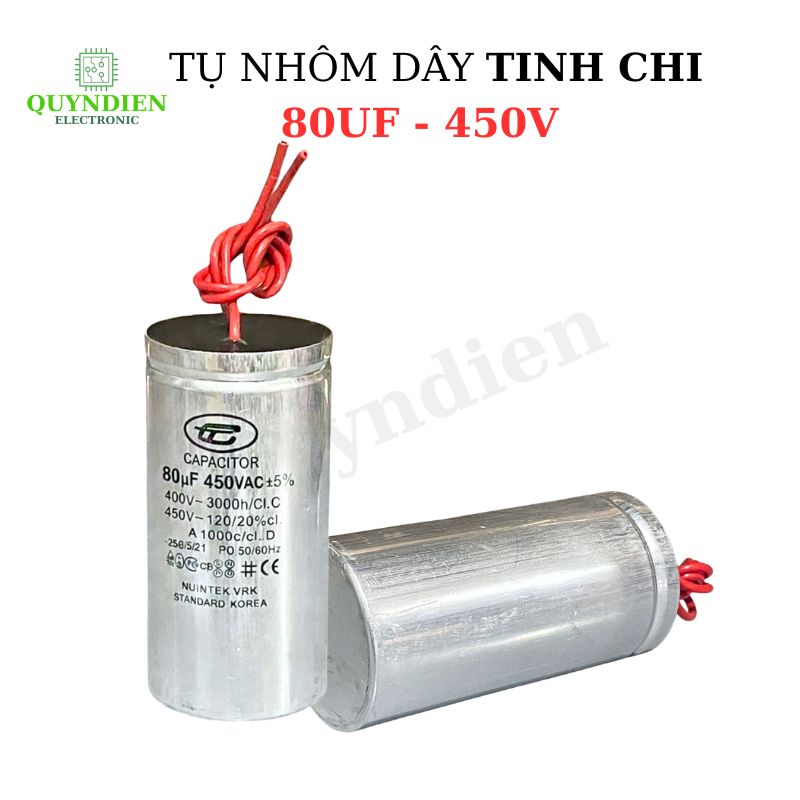 Tụ Nhôm Dây 80uF - 450V