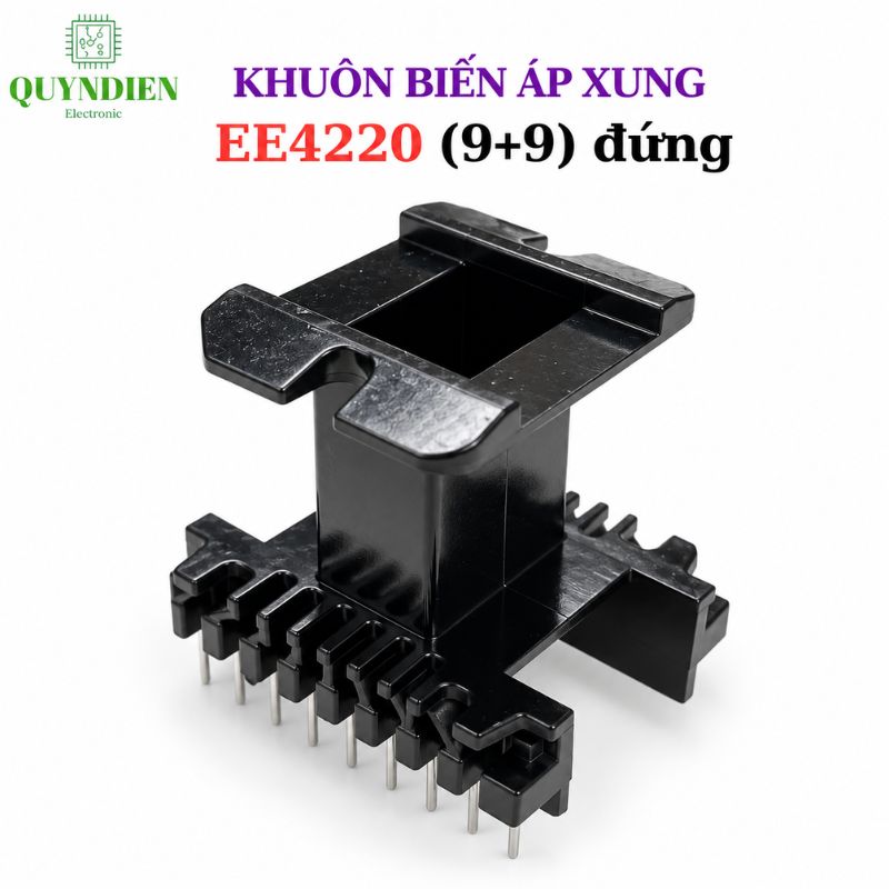 Khuôn Biến Áp Xung EE4220 (9+9) Vuông Đứng