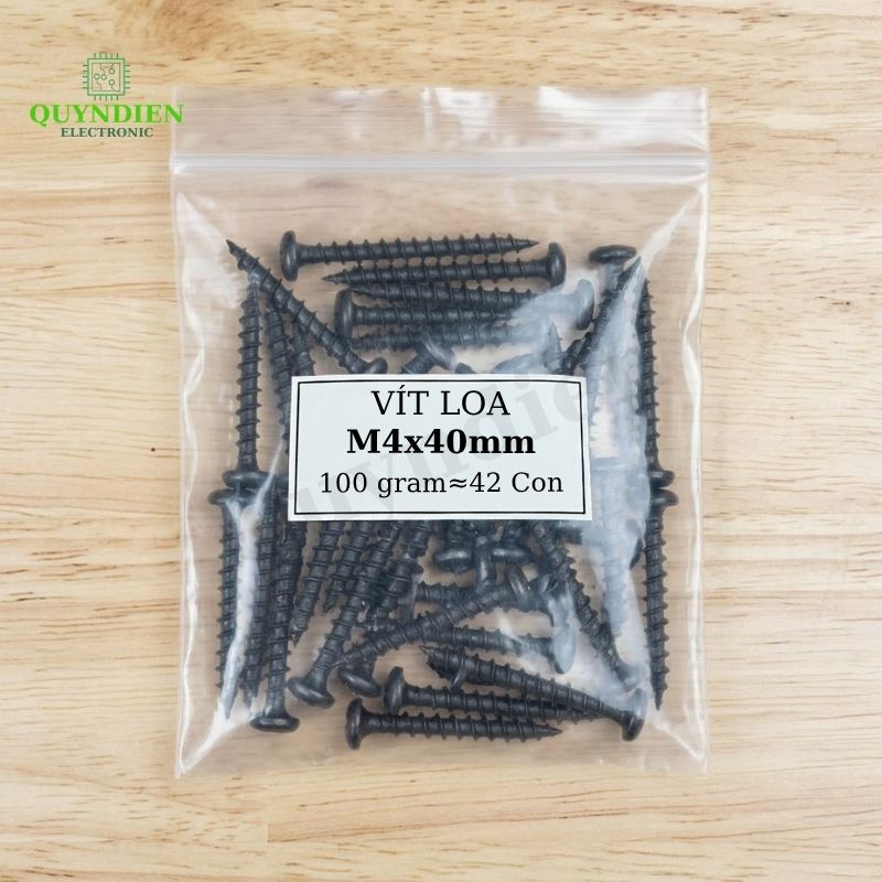 Ốc Vít M4x40mm Taiwan Ren Thưa Nhọn