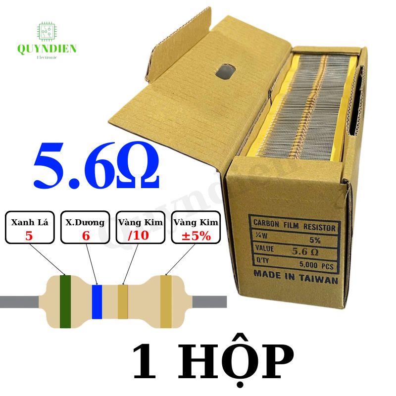 Điện trở Đài Loan 1/4W - 5.6R