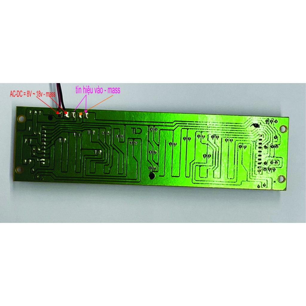 Đèn led nháy theo nhạc 2 kênh, mặt nhựa, dùng cho amply