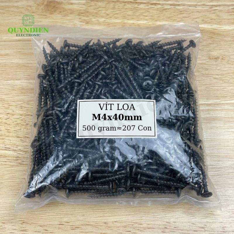 Ốc Vít M4x40mm Taiwan Ren Thưa Nhọn