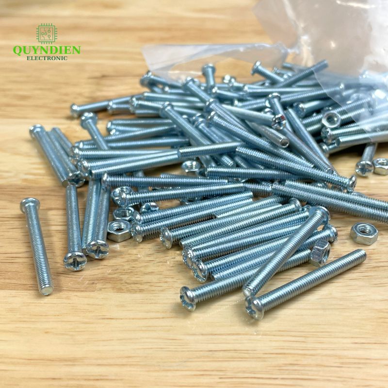 Ốc Vít M4x40mm Có Kèm Tán - Túi 100 Con