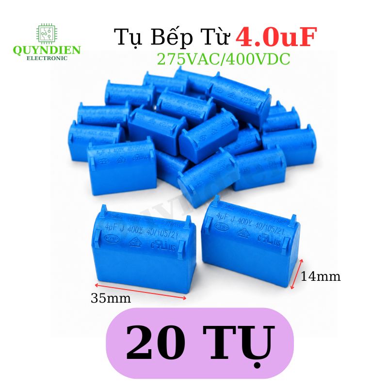 Tụ Bếp Từ 4uF - 400V Loại Đứng