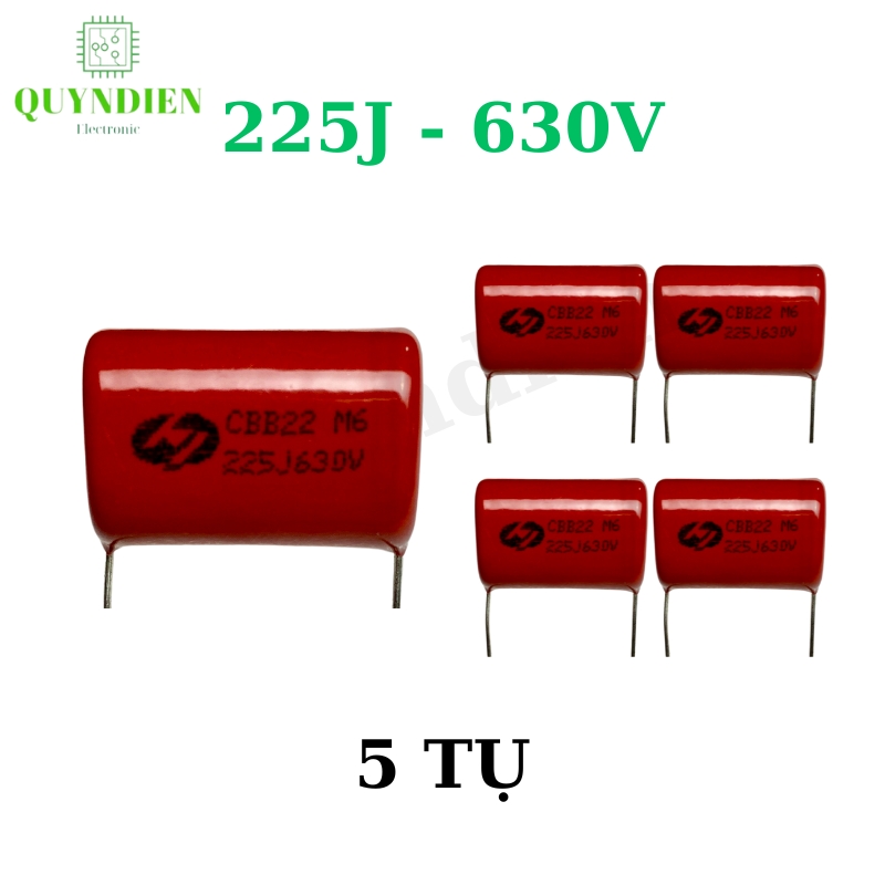 Tụ kẹo Nâu đỏ CBB22 225J 630V