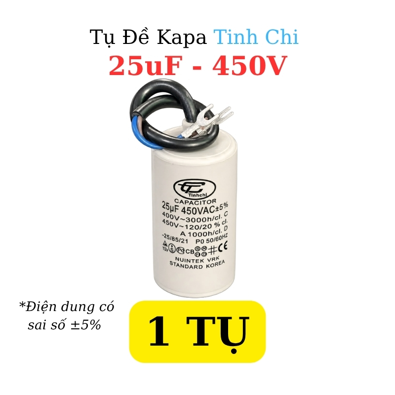 Tụ Đề Máy Bơm Tinh Chi 25uF 450V