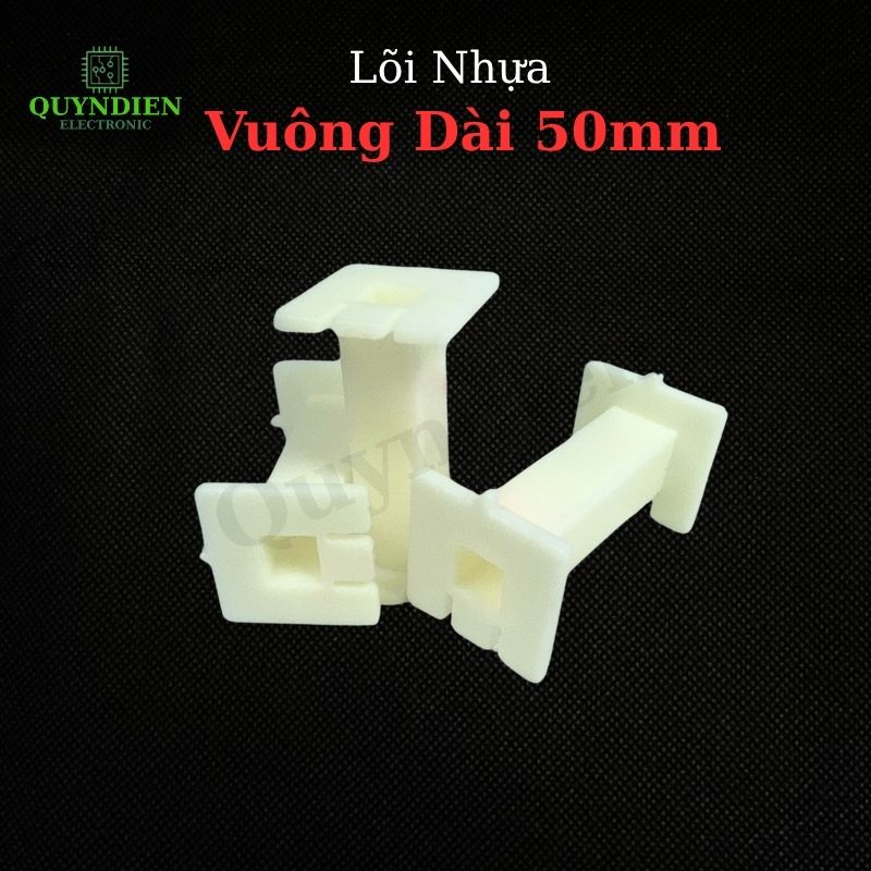 Lõi Nhựa Vuông Dài 50mm Quấn Cuộn Cảm Phân Tần Loa - Màu Trắng Sữa