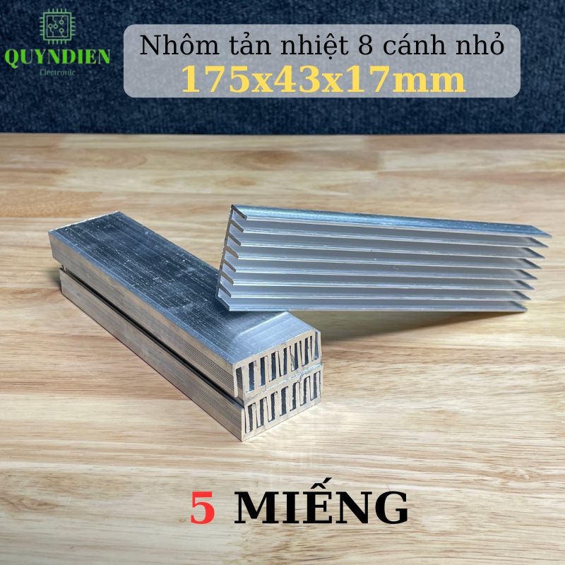 Nhôm Tản Nhiệt 8 Cánh Nhỏ 175x43x17mm