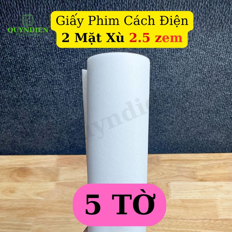Giấy Phim Cách Điện Trắng 2 Mặt Xù Dày 0.25mm