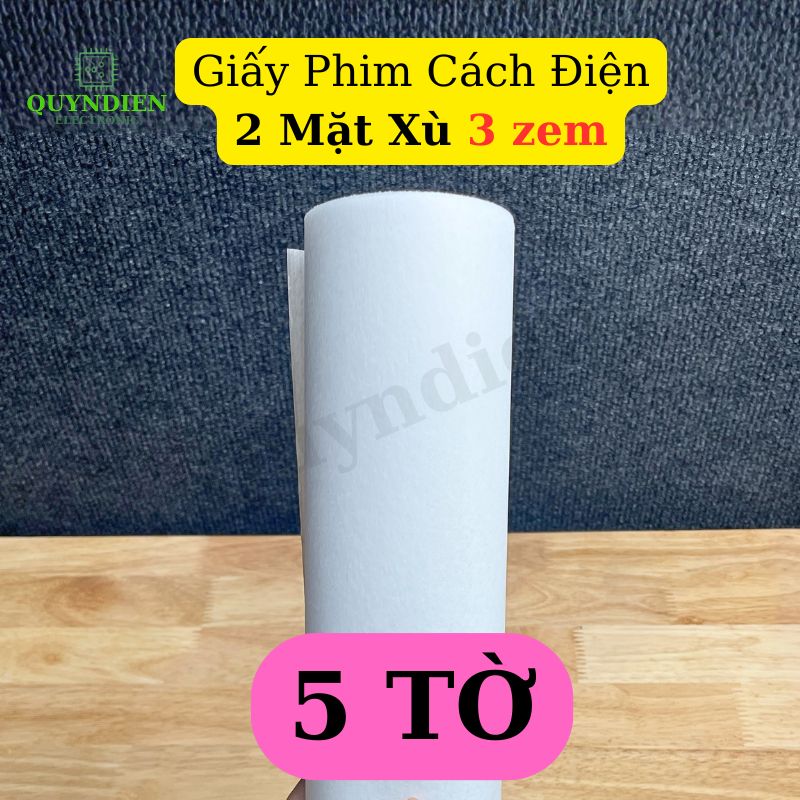 Giấy Phim Cách Điện Trắng 2 Mặt Xù Dày 0.3mm
