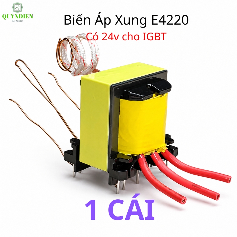 Biến Áp Xung Quấn Mới E4220 Vuông (Có Nguồn Phụ 24V Dùng Cho IGBT)