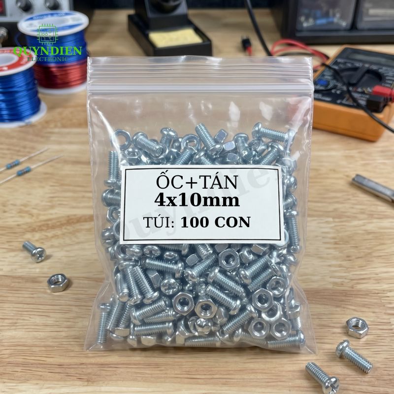 Ốc Vít M4x10mm Có Kèm Tán