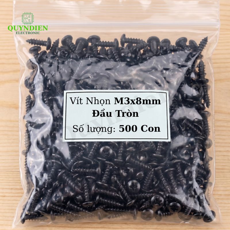 Ốc Vít Nhọn Đầu Tròn M3x8mm