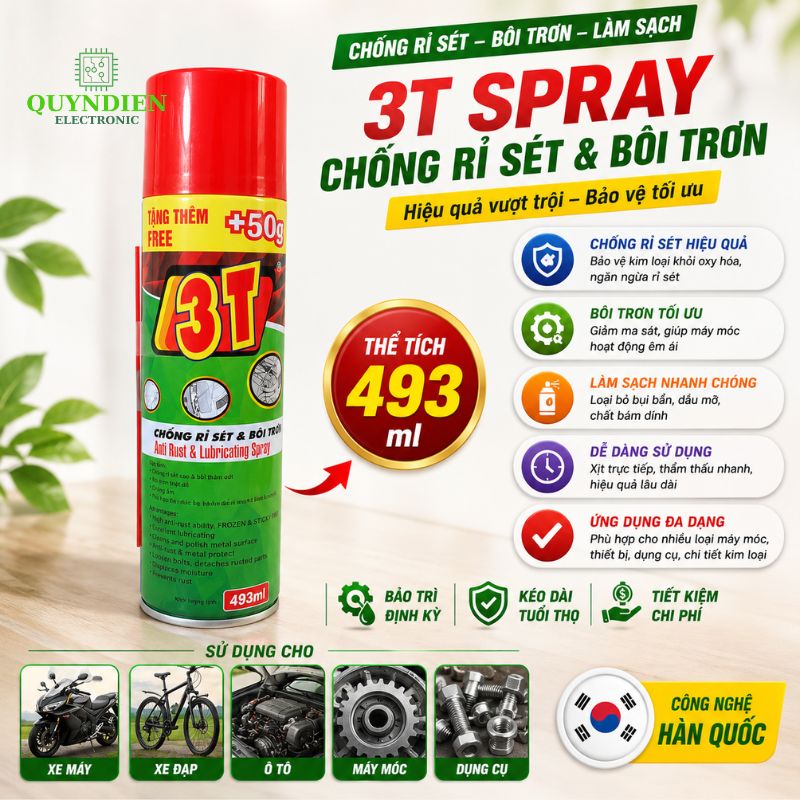 Chai Dầu Chống Rỉ Sét 3T 350g