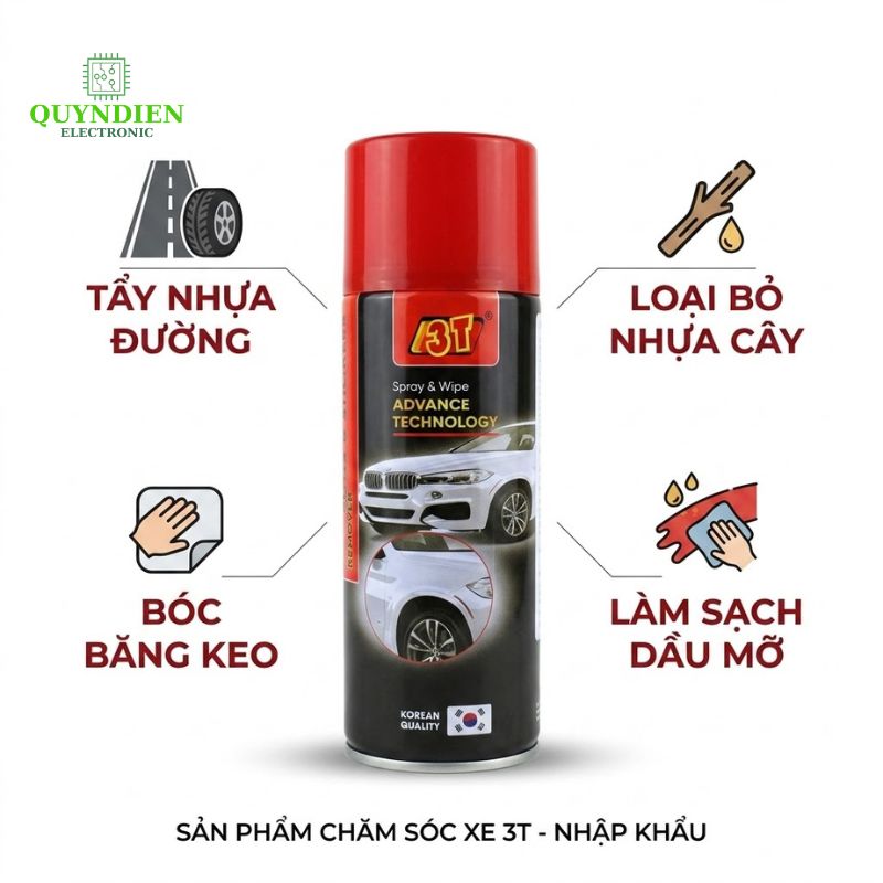 Tẩy Nhựa Đường, Băng Keo 3T - Thùng 24 Chai