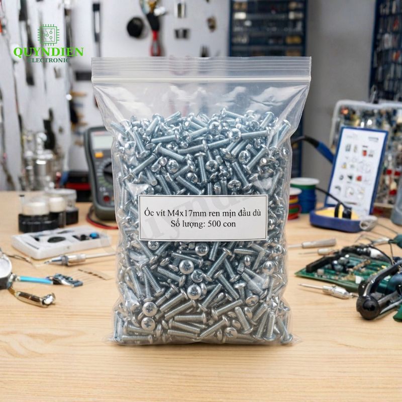 Ốc Vít Đầu Dù Ren Mịn M4x17mm