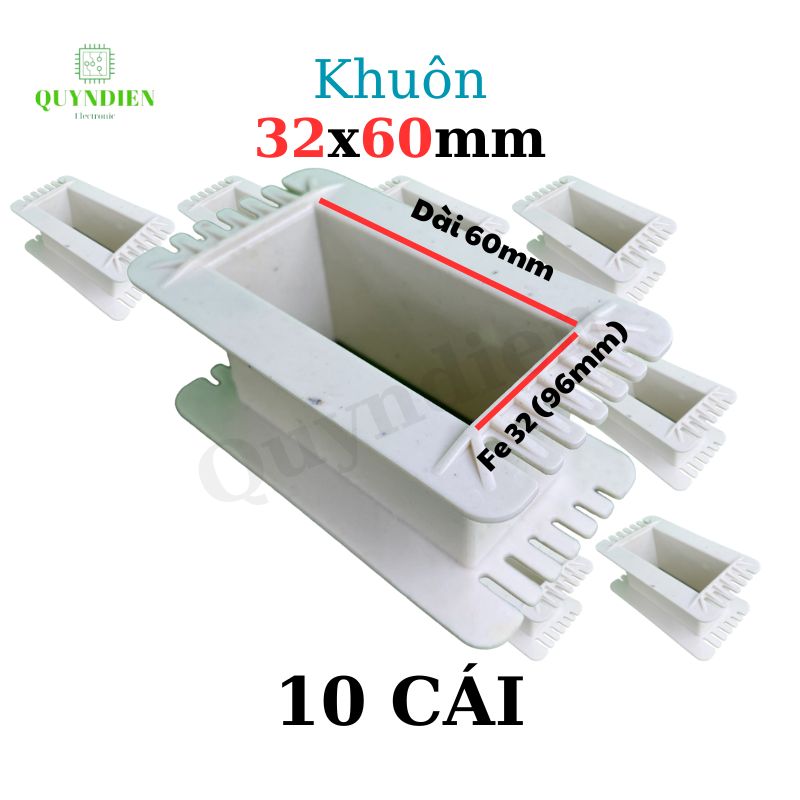 Khuôn nhựa quấn biến áp Fe silic 32x60mm
