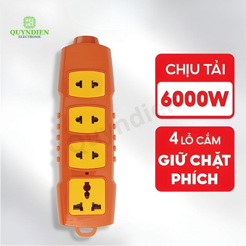 Ổ Cắm Điện Lỗ Thường Chịu Tải 6000W (Không Kèm Dây)