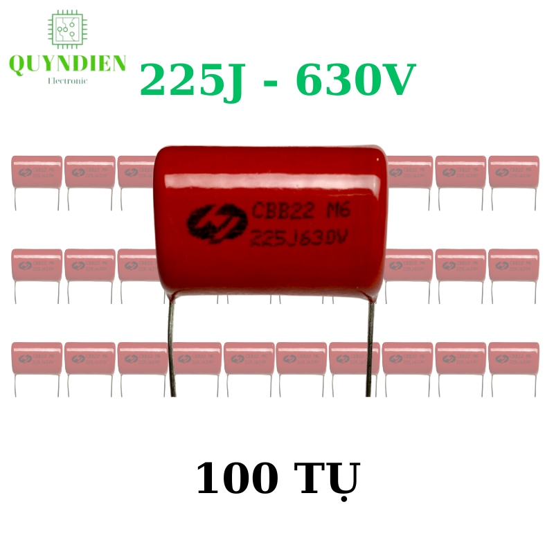 Tụ kẹo Nâu đỏ CBB22 225J 630V