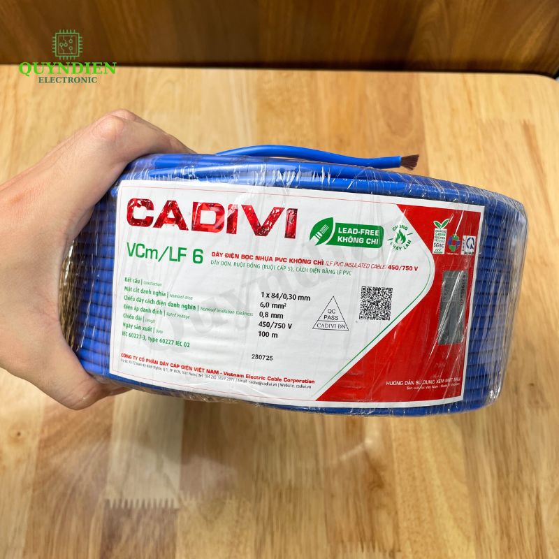 Dây điện đơn mềm Cadivi VCm/ LF6 600V Chịu Tải Cao Chịu Nhiệt Tốt