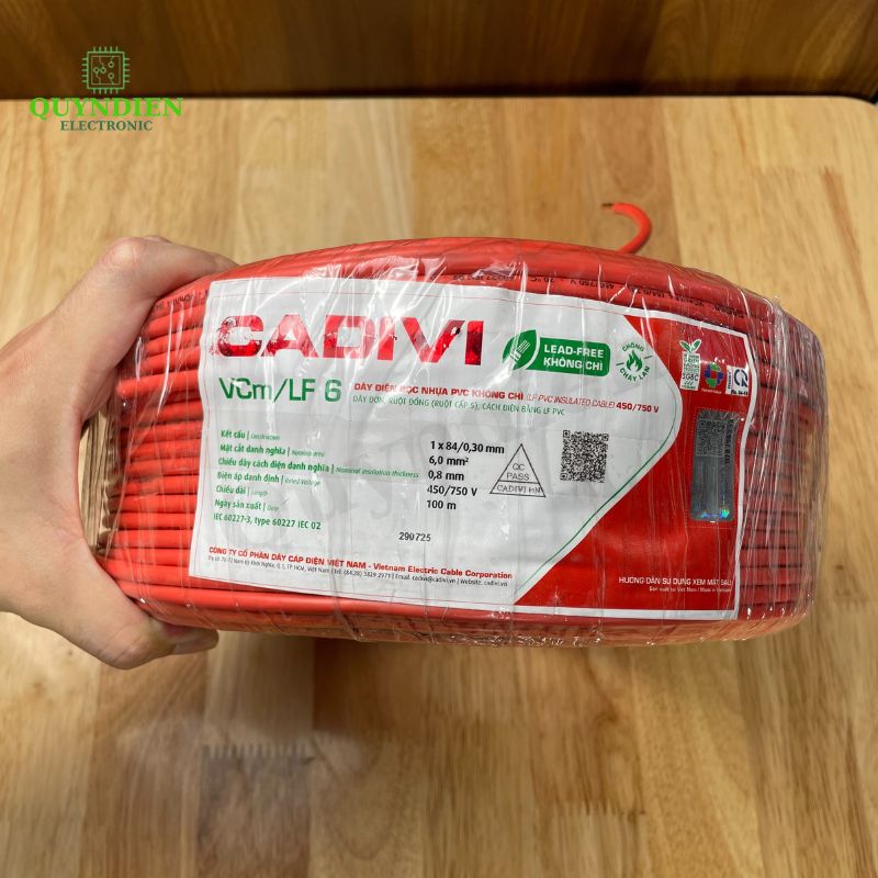 Dây điện đơn mềm Cadivi VCm/ LF6 600V Chịu Tải Cao Chịu Nhiệt Tốt