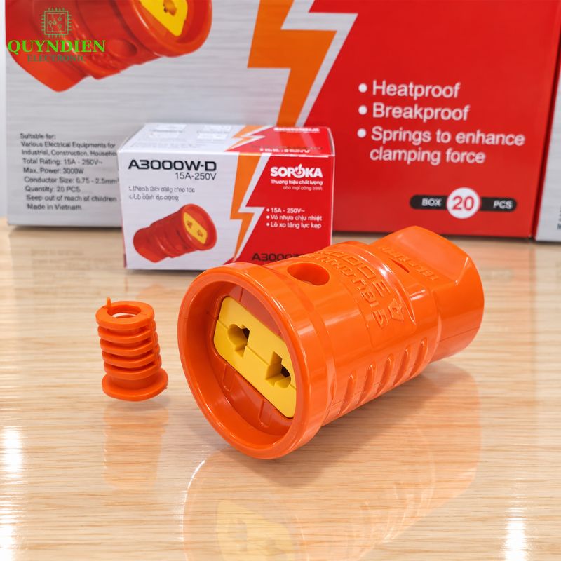 Phích Cắm Cái Chịu Tải Cao 3000W