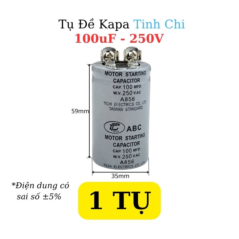 Tụ Đề Khởi Động Tinh Chi 100uF 250VAC
