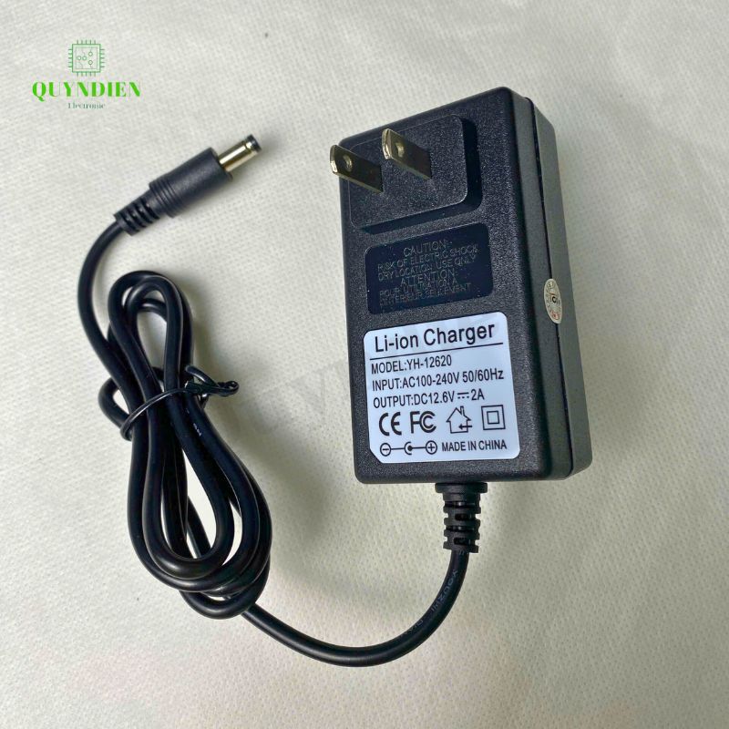 Bộ Sạc Pin Lithium 3S 12.6V-2A Jack 5.5x2.5mm