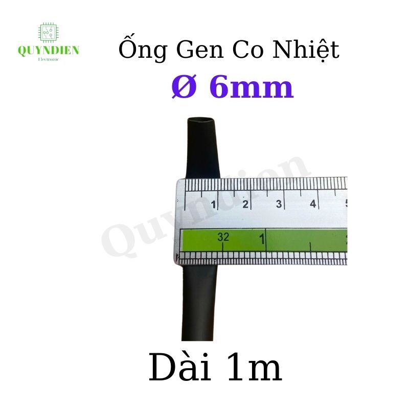 Gen co nhiệt size 6mm màu Đen