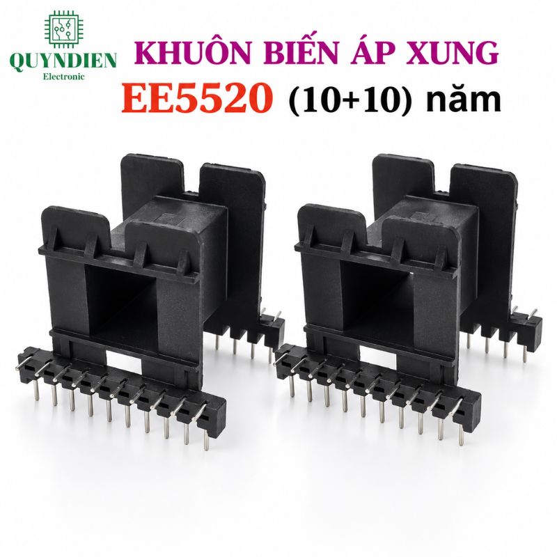 Khuôn Biến Áp Xung EE5520 Nằm (10+10 Chân)