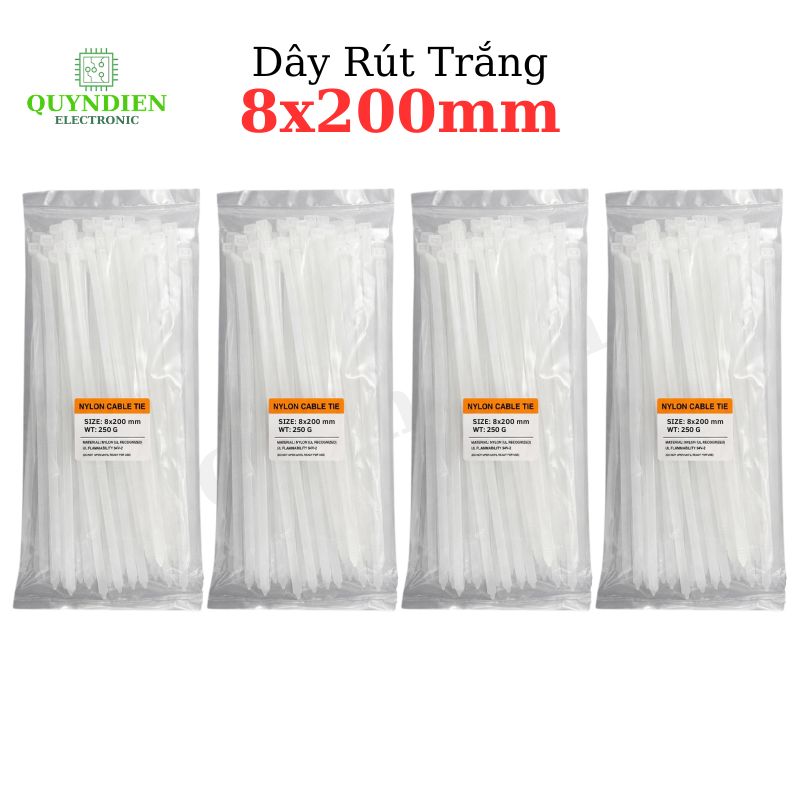 Dây Rút Nhựa Nhiều Kích Cỡ Màu Trắng Đen - Giá Bán 1Kg