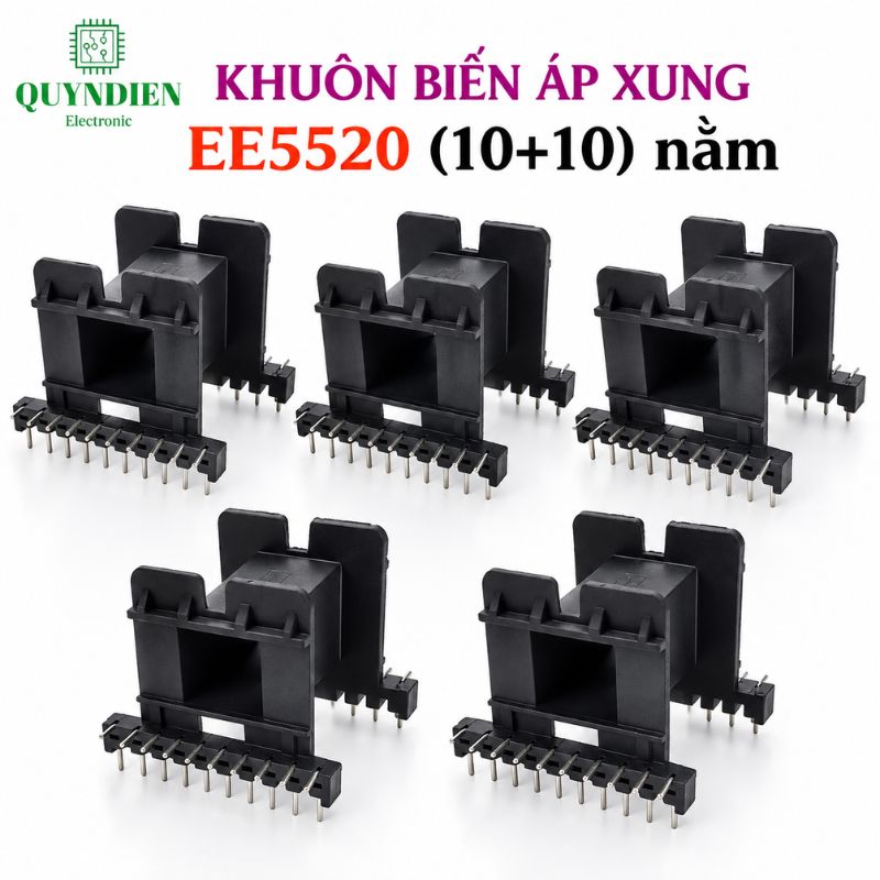 Khuôn Biến Áp Xung EE5520 Nằm (10+10 Chân)