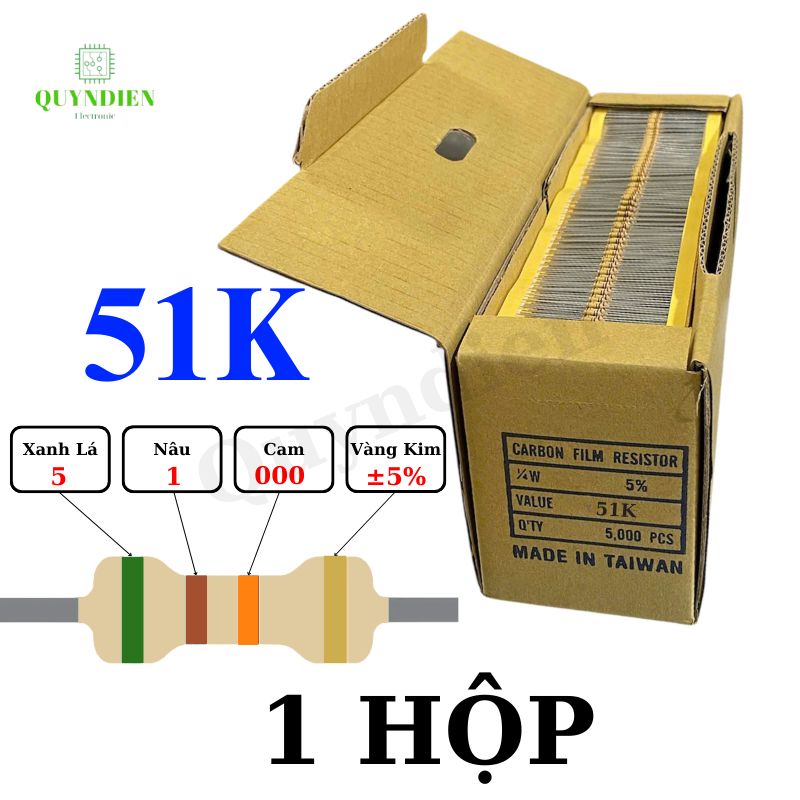 Điện trở Đài Loan 1/4W - 51K