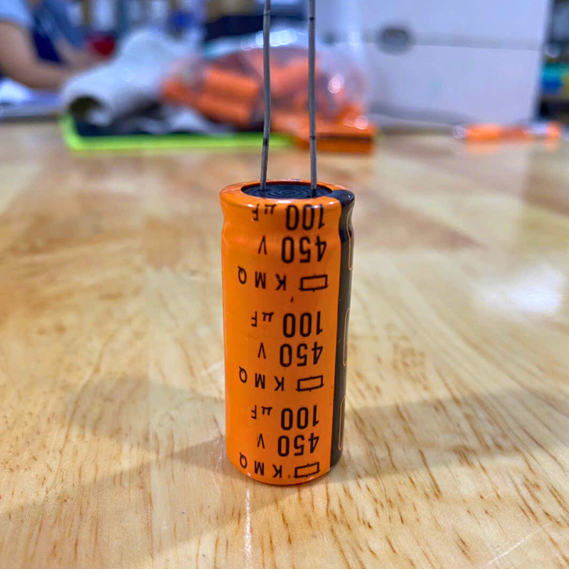 Tụ Lọc Nguồn 100uf 450V DC màu cam tụ hóa mới