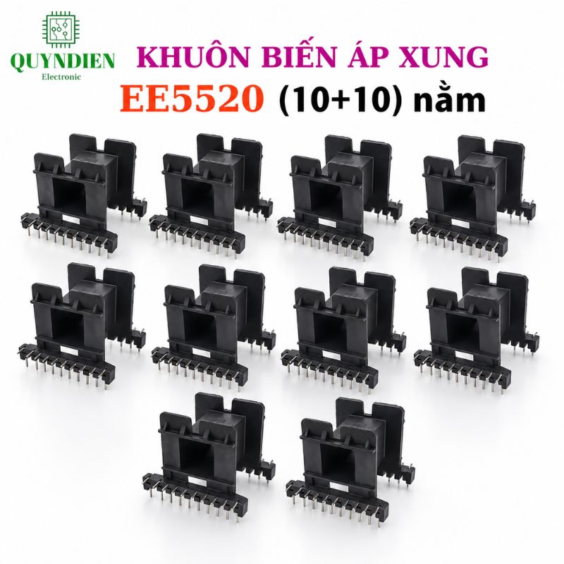Khuôn Biến Áp Xung EE5520 Nằm (10+10 Chân)