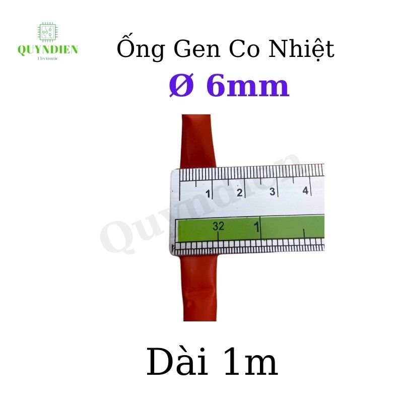 Gen co nhiệt size 6mm màu Đỏ