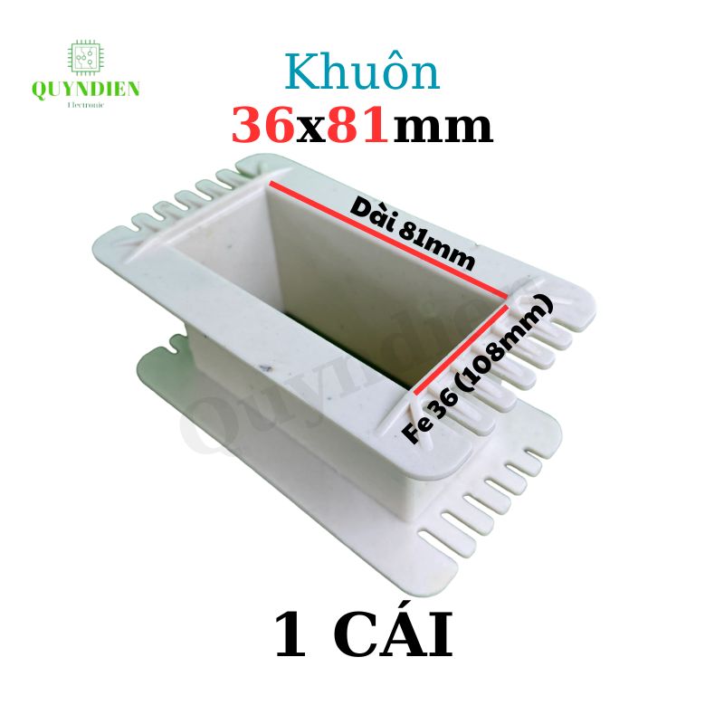 Khuôn nhựa quấn biến áp Fe silic 36x81mm