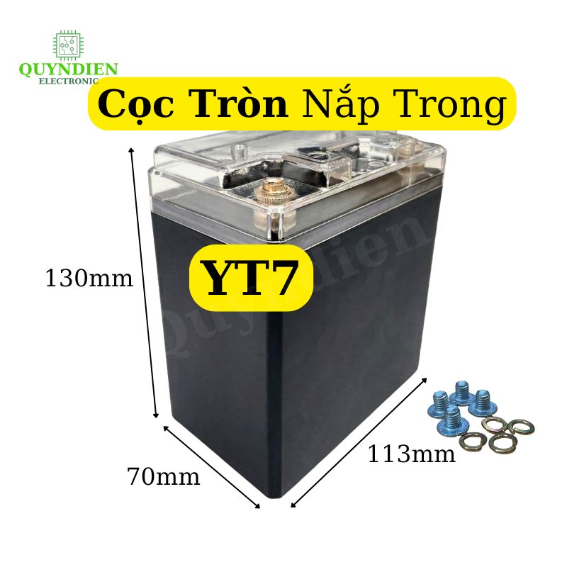 Vỏ Bình Đề Xe Máy YT7 Cọc Tròn Nắp Trong