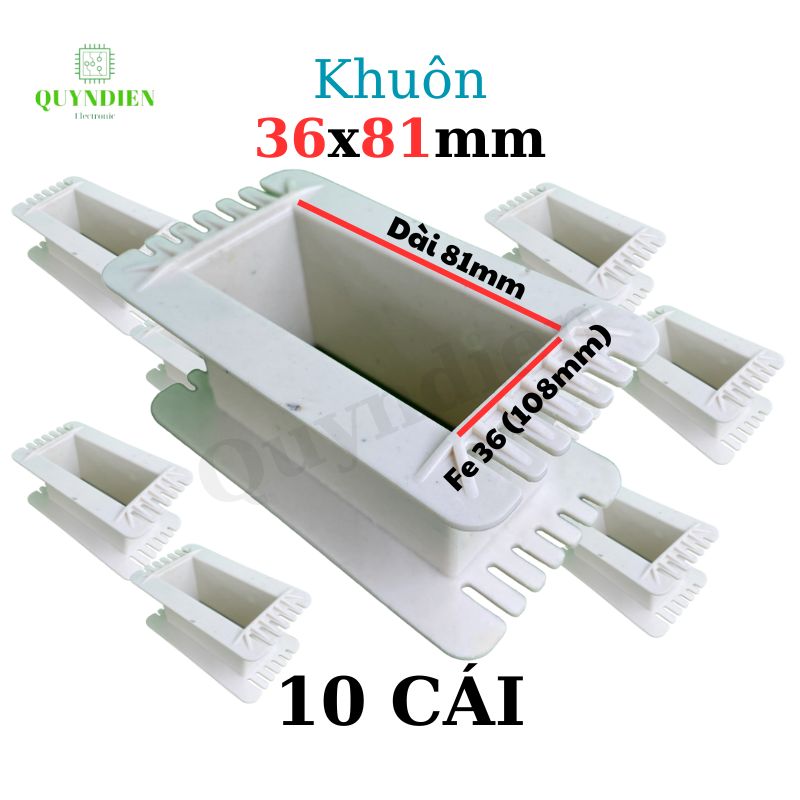 Khuôn nhựa quấn biến áp Fe silic 36x81mm