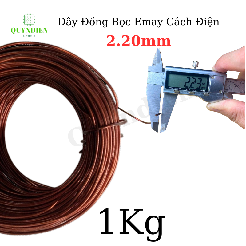 Dây ĐỒNG bọc emay cách điện size 2.20mm - Cuộn 1Kg