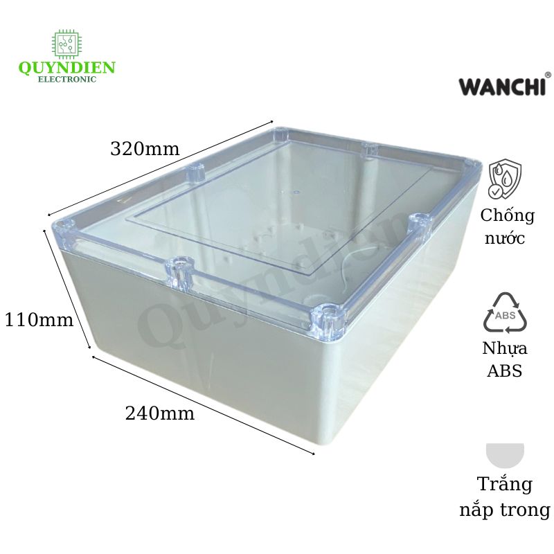 Hộp Nhựa ABS 320x240x110mm Wanchi