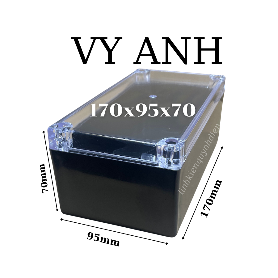 Hộp Nhựa Vy Anh 170x95x70mm Màu Đen
