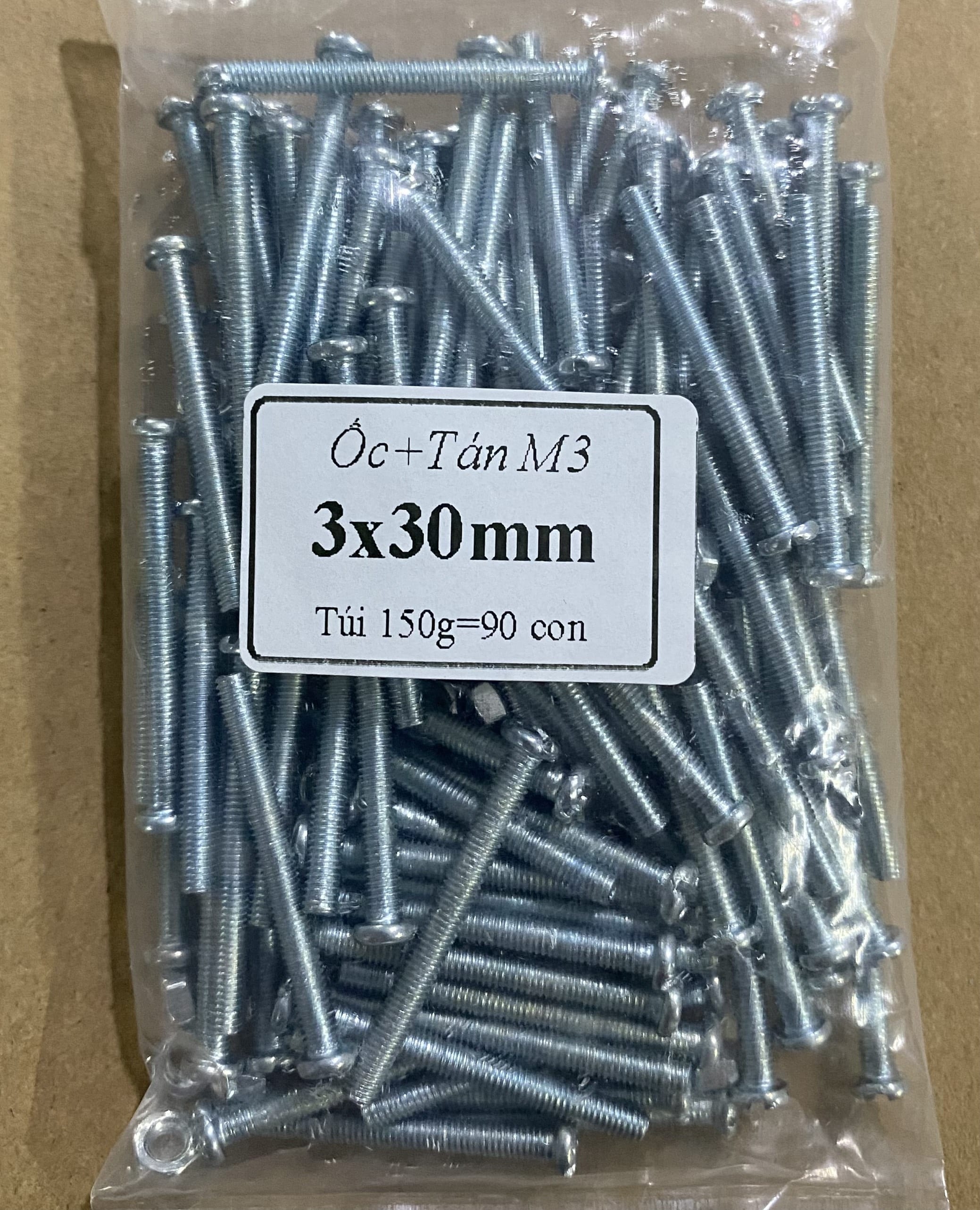 Ốc vít tán 3ly thân M3 dài 1cm/1.2cm/1.5cm/2cm/3cm/4cm/5cm