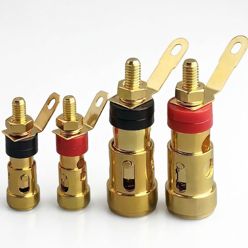 Trạm Loa Nhấn Vàng Loại Nhỏ 33mm Đỏ/Đen