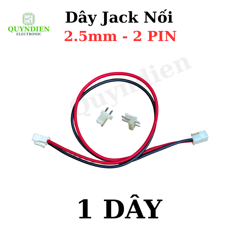 Dây Jack Nối XH2.54mm 2P – Dây Đỏ Đen Kết Nối Nguồn & Tín Hiệu