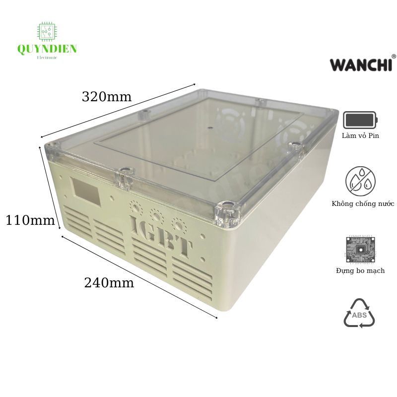 Hộp phay sẵn IGBT 320x240x110mm WANCHI