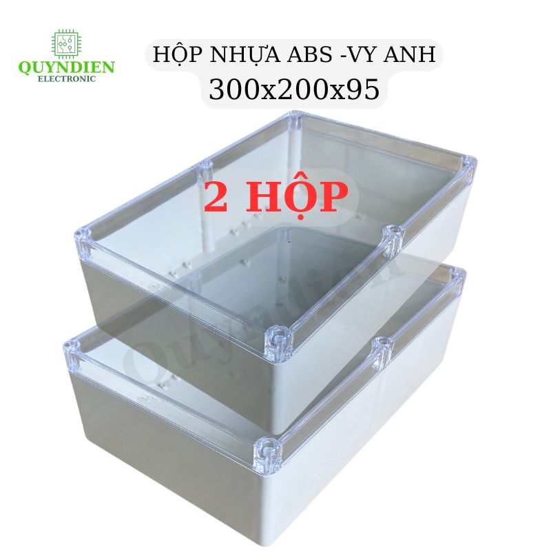 Hộp Nhựa Vy Anh 300x200x95mm Màu Trắng Nắp Trong