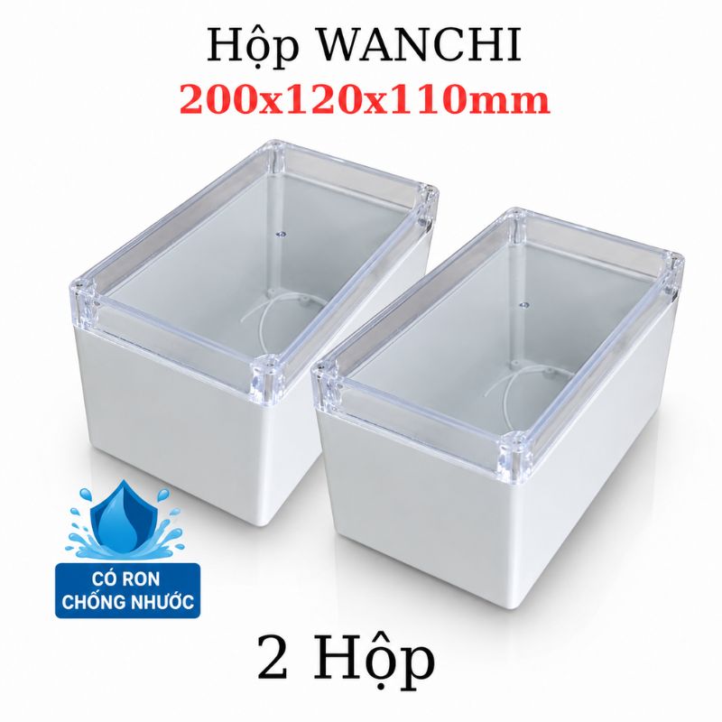 Hộp Nhựa ABS WANCHI 200x120x110mm Trắng Trong